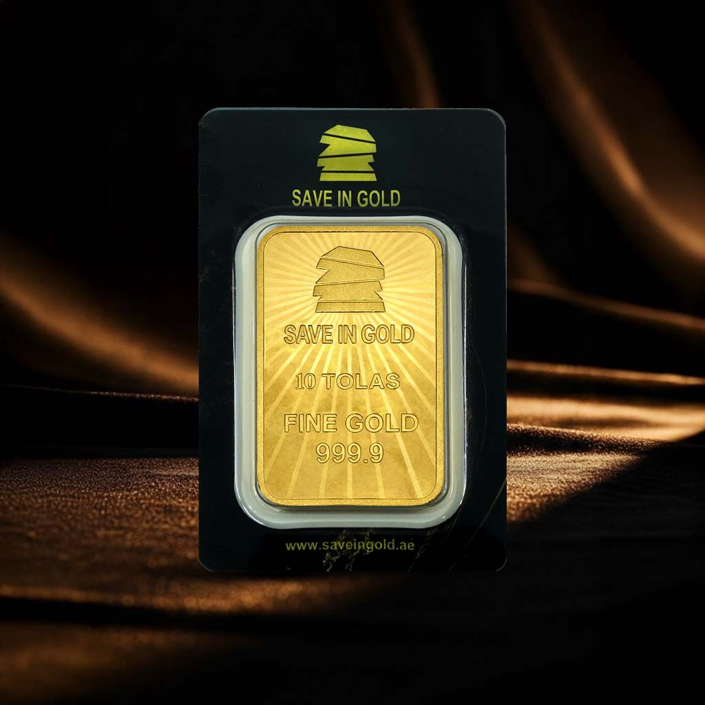 10 Tolas Elegant Flower Gold Bar